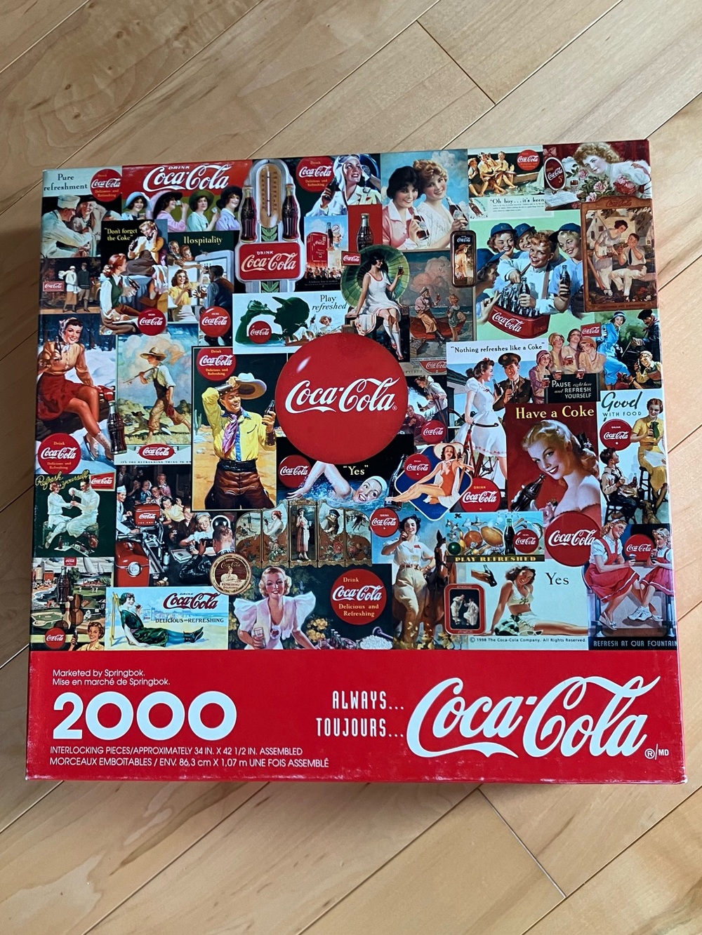 Springbok 2000‑Piece Puzzle Retro Vintage Colorful Coca‑Cola Collage 34” x 42.5”